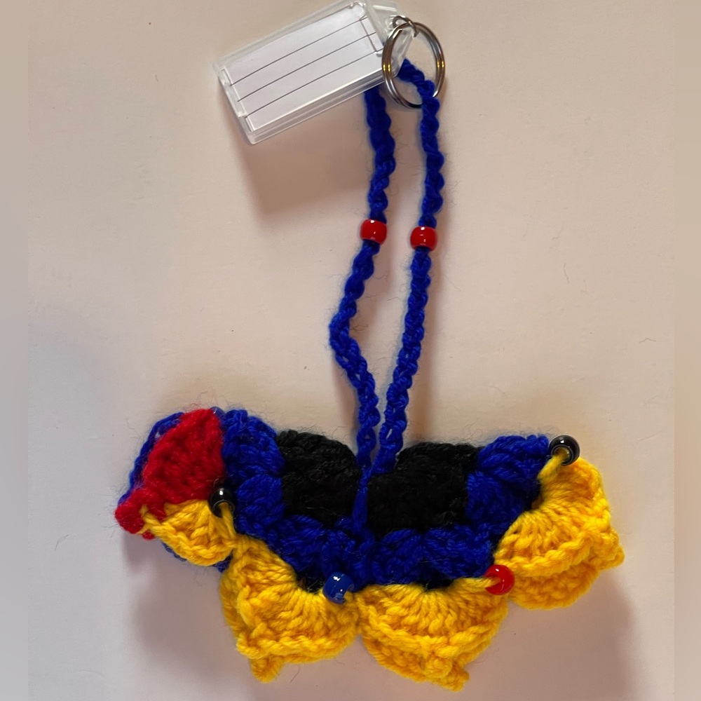 Crochet butterfly keyring - Handmade